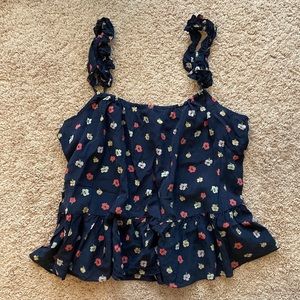 Madewell Silk Floral Tank Top